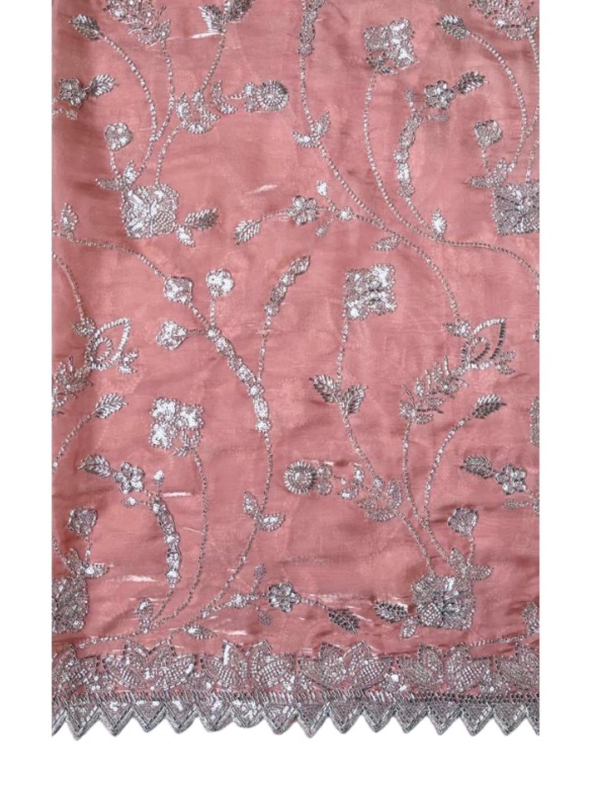 Tea Pink Fancy Korean Turkish Dana Work Suit - Image 2