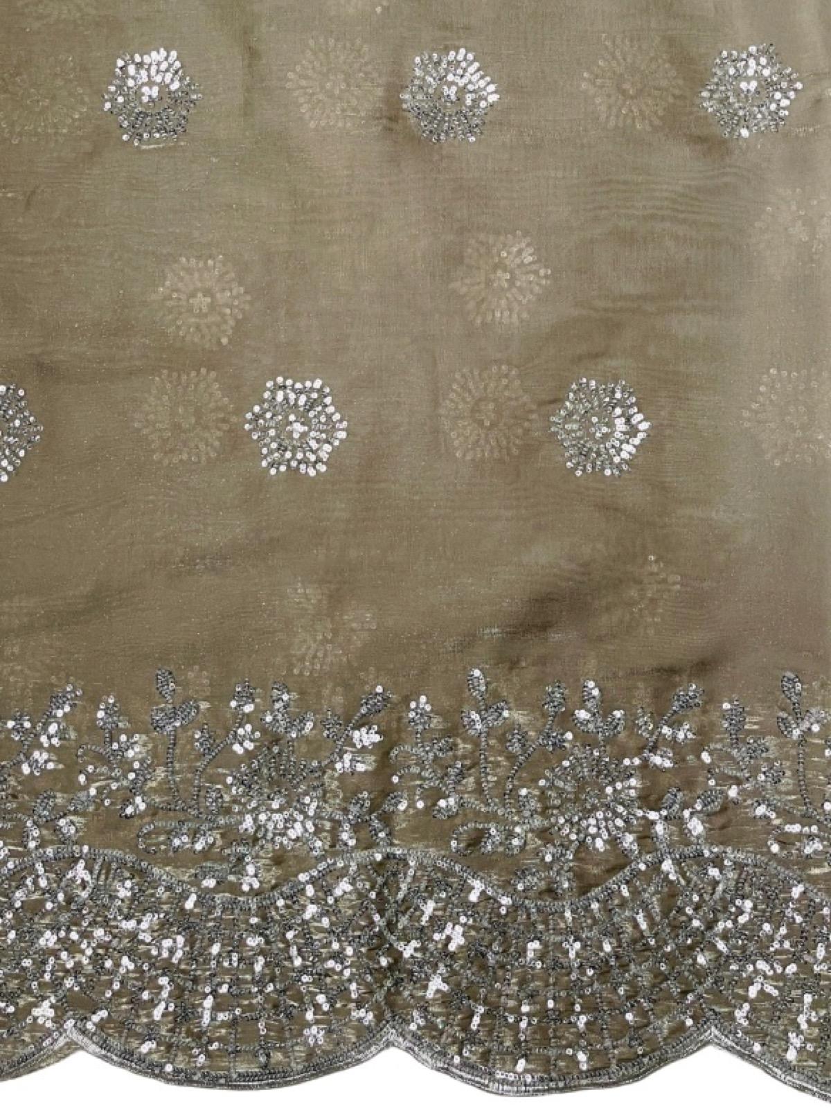 Sage Green Fancy Korean Turkish Dana Work Suit - Image 3