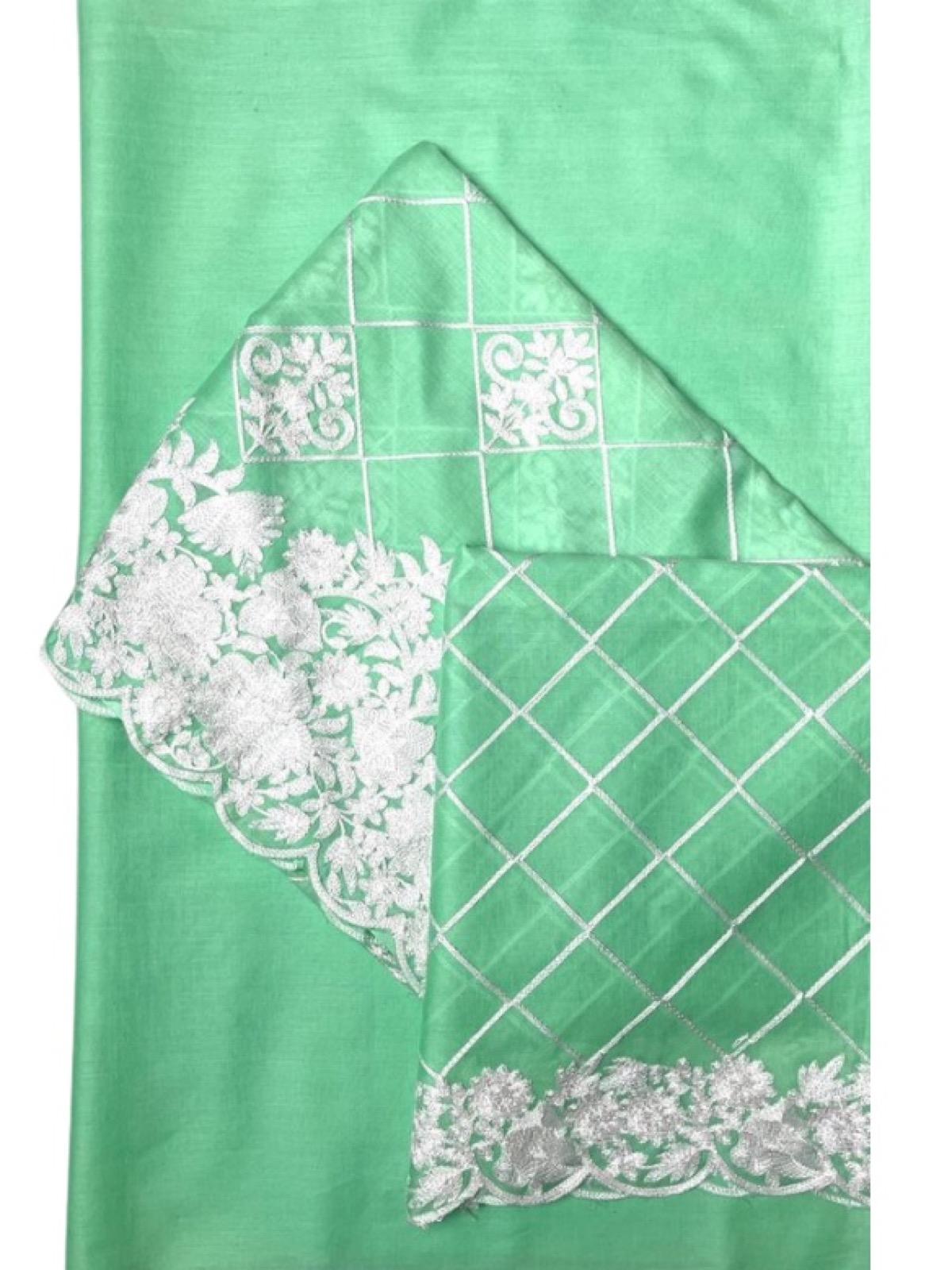 Green Embroidered Shirt Unstitched