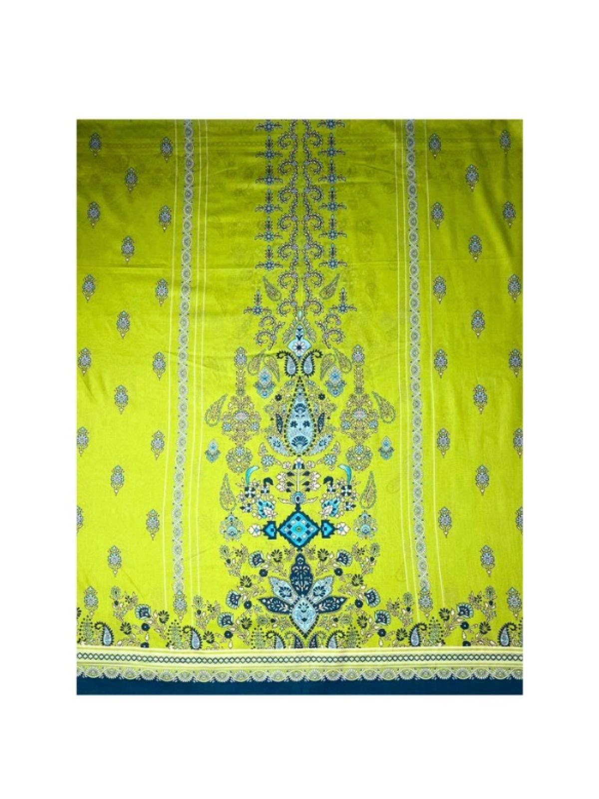 Safa Noor Parrot Green Unstitched Suit - Image 2